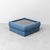 1970s Vintage Lounge Chairs with Coffee Table in Blue Fabric, 1970s, Set of 3 For Sale - Image 5 of 13
