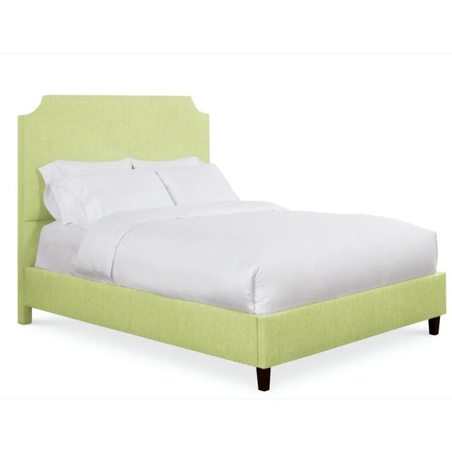 Modern Reagan Full/Double Headboard, Apple Linen For Sale - Image 3 of 5
