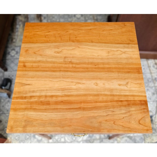 Tan 20th Century Suters Reproductions Federal Style Solid Cherry Side Table For Sale - Image 8 of 10