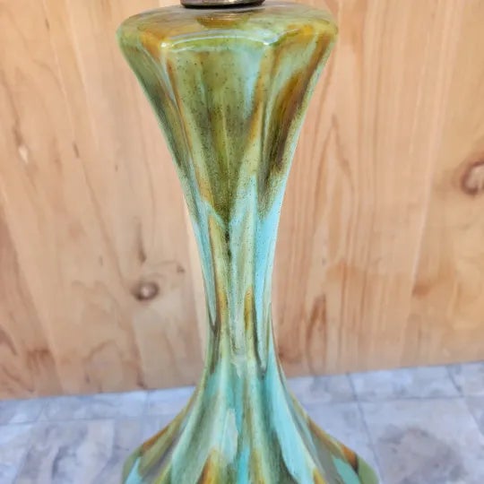 Mid Century Modern Green Table Lamps - Pair For Sale - Image 4 of 11