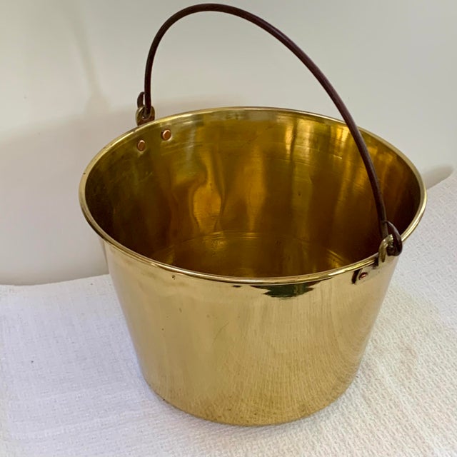 Antique 19th Century H.W. Hayden Patent Brass Bucket manufactured in Waterbury, Connecticut, circa 1870–1890. This...