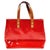 Contemporary A 2004 Louis Vuitton Red Vernis Patent Leather and Vachetta Reade Hand-Bag For Sale - Image 3 of 18
