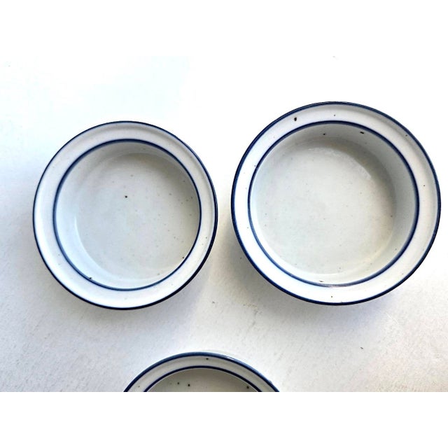 Light Gray Vintage Dansk Blue Mist Rimmed Soup Bowls, 3 Pieces For Sale - Image 8 of 12
