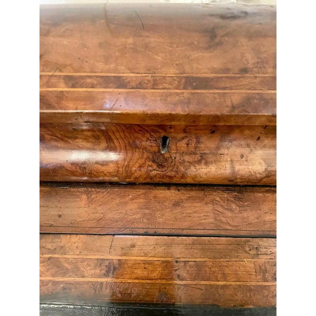 Antique Victorian Burr Walnut Inlaid Freestanding Davenport For Sale - Image 15 of 18