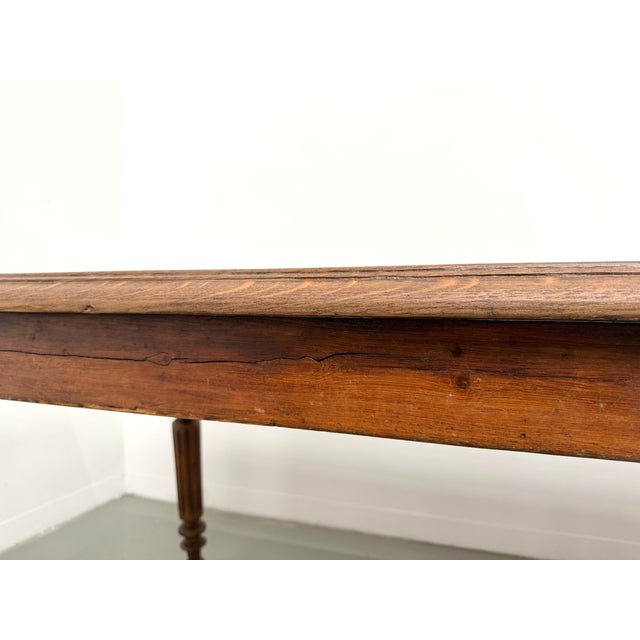 Oak Table with Turned Legs, 1900 For Sale - Image 13 of 18