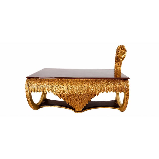 French Sculptural Gold Eagle Executive Desk For Sale - Image 3 of 9