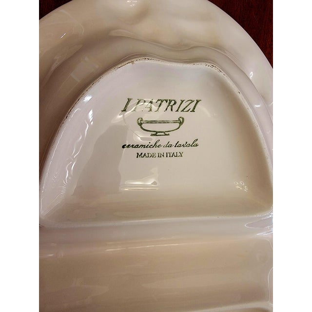 Vintage Ipatrizi Platter, Double Sided Ceramic With Embossed Relief, Made in Italy. Holiday Serveware. 16.75" Large Platter. For Sale - Image 9 of 10