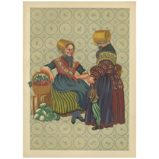 Limburg Peasant Women in Straw Bonnets, 1932, Paper For Sale