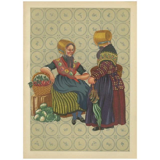 Limburg Peasant Women in Straw Bonnets, 1932, Paper For Sale