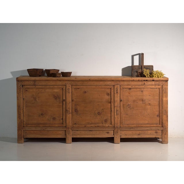 Wood Large Antique Oriental Sideboard, 1900 For Sale - Image 7 of 12