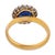 1910s Edwardian English Gia 2.45 Carat No Heat Sapphire Diamond 22k Yellow Gold Ring, Size 8 For Sale In Los Angeles - Image 6 of 8
