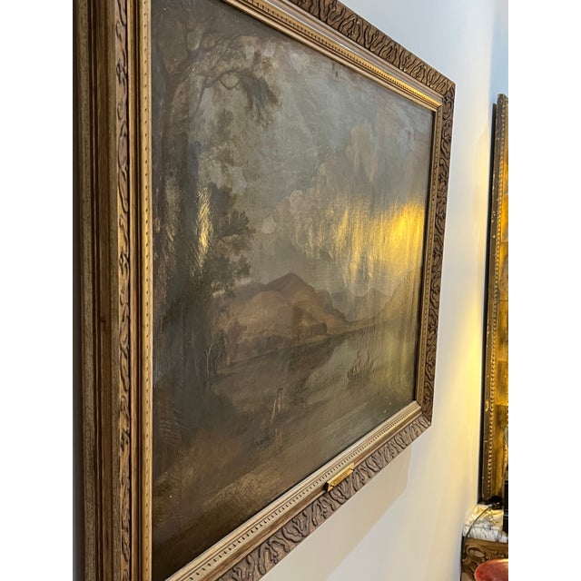 English Sothebys Oil Painting - “View on the Shannon” by John Lynn (British, 1826-1845) For Sale - Image 3 of 3