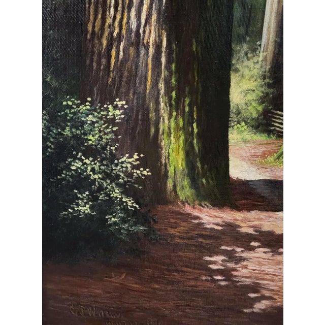 Antique American Oil Painting Forest Scene "Founders Grove" by Charles Theller Wilson For Sale In New York - Image 6 of 16