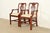 English Baker Furniture Georgian Carved Mahogany Armchairs, Pair For Sale - Image 3 of 15