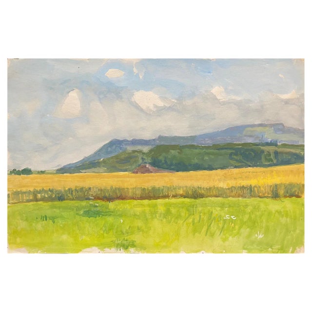 Isaac Charles Goetz, Geneva Countryside, 1920s, Artwork on Paper For Sale