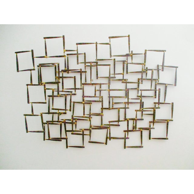 Modernist Abstract Brutalist Iron Nail Sculpture Wall Art Chairish