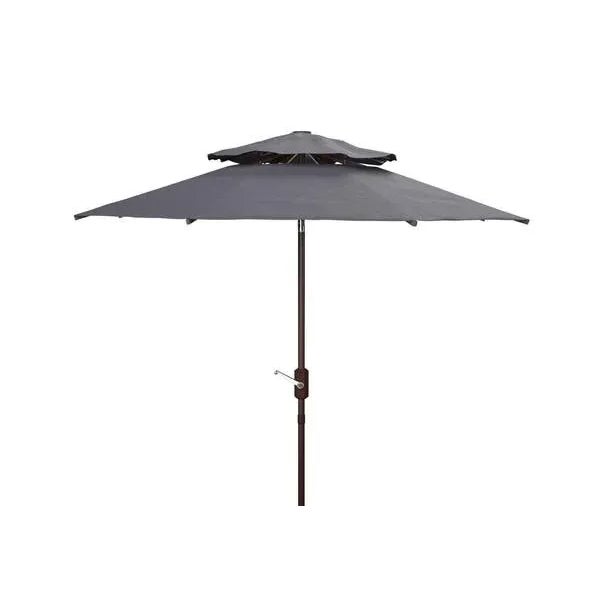 Not Yet Made - Made To Order Outdoor Lorenia 9ft Double Top Market Umbrella - Navy For Sale - Image 5 of 5