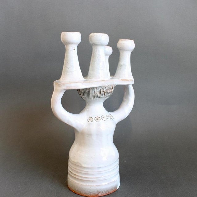 Sculptural Ceramic Pottery Porter Candleholder by Jacques Pouchain for Atelier Dieulefit, 1960s-1970s For Sale - Image 4 of 18