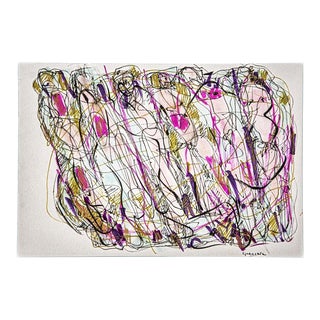 Flowers Ink on Paper by Maurizio Gracceva, 2016 For Sale