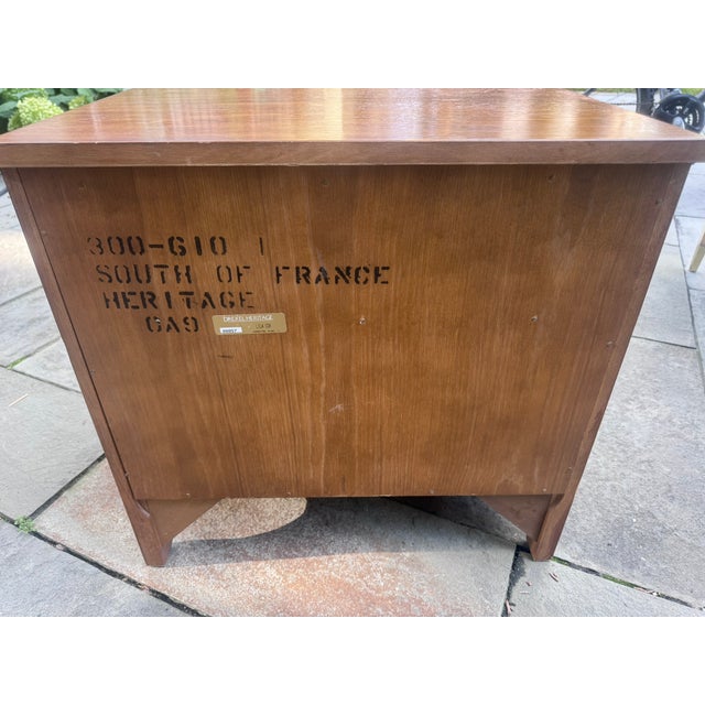 Vintage Drexel Heritage "South of France" Provincial Oak Accent Cabinet For Sale - Image 10 of 16