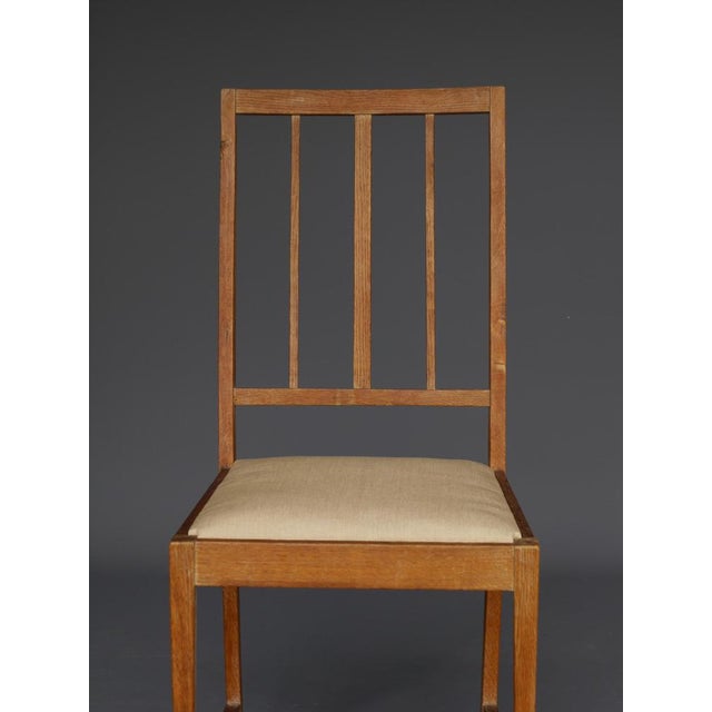 Wood English Arts & Crafts Oak Side Chair. 1930s For Sale - Image 7 of 14