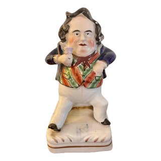 Antique Victorian Staffordshire Flatback Figure, 1880s For Sale