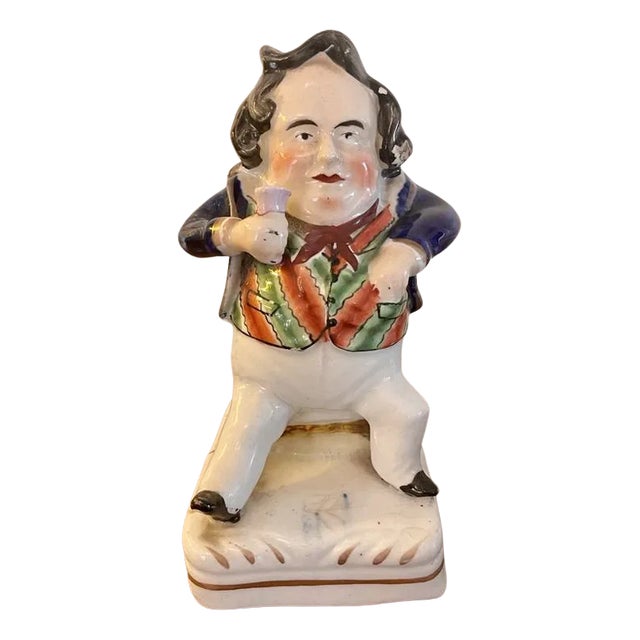 Antique Victorian Staffordshire Flatback Figure, 1880s For Sale