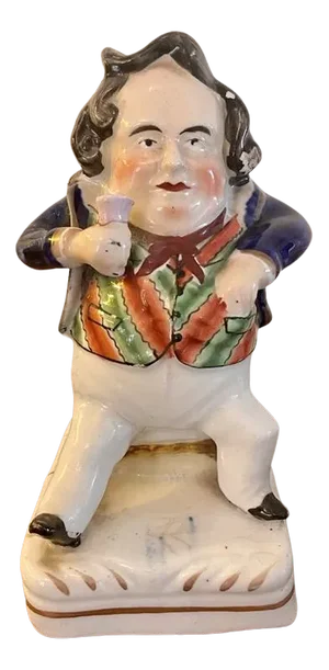 Antique Victorian Staffordshire Flatback Figure, 1880s