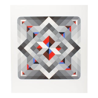 “Prizma Iii” Op Art Serigraph Print by Marko Spalatin For Sale