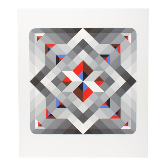 “Prizma Iii” Op Art Serigraph Print by Marko Spalatin For Sale
