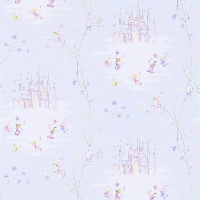 Sanderson Fairy Castle Wallpaper in Blue - a Sample For Sale