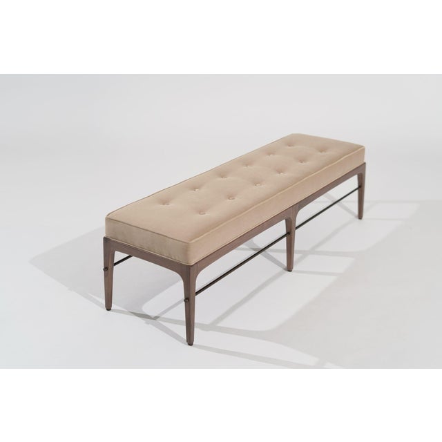 Linear Bench in Natural Wanut Series 60 by Stamford Modern For Sale - Image 4 of 18