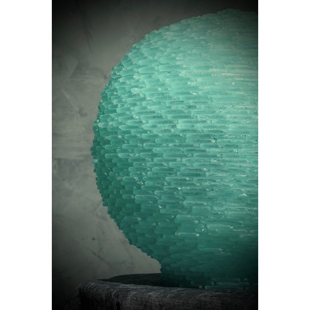 1970s Art Glass Round Floor Lamp, 1970 For Sale - Image 5 of 12