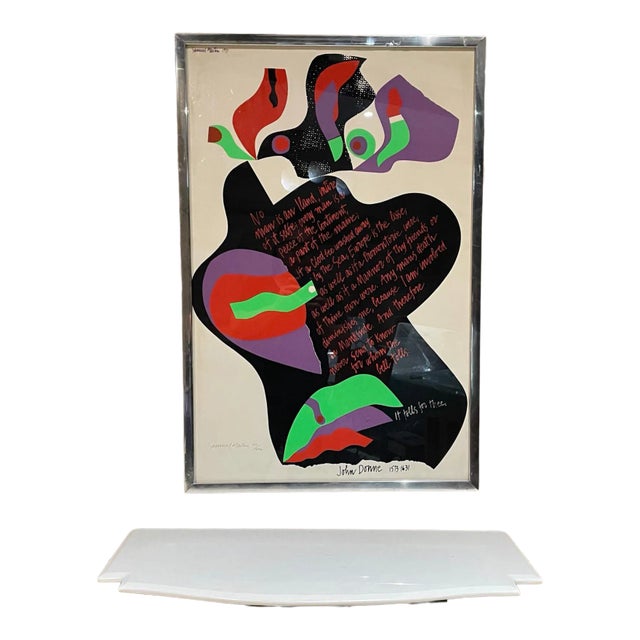 1971 Samuel Maitin John Donne for Whom the Bell Tolls Poster, Framed For Sale