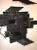 Metal Pair of Mid Century Italian Brutalist Blackened Iron & Geometric Multi Colored Murano Glass Sconces For Sale - Image 7 of 9