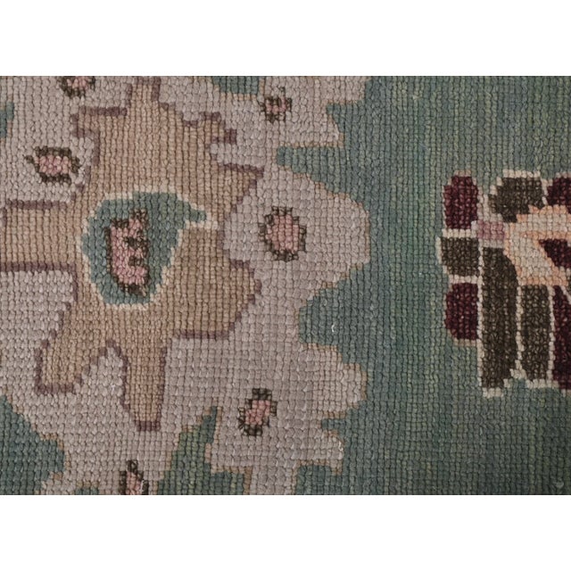 Turkish Handknotted Wool Oushak Rug, 1980s For Sale - Image 6 of 7