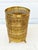 Mid 20th Century Vintage Hollywood Regency Gold Ormolu Filigree Pierced Waste Basket With Claw Feet For Sale - Image 5 of 9