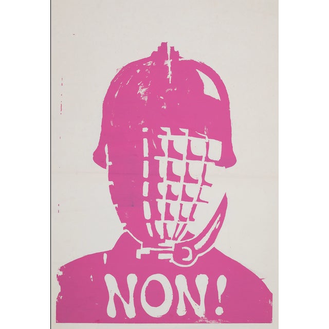 May 1968 No! Protest Poster, School of Fine Arts, France, 1968 For Sale - Image 4 of 4