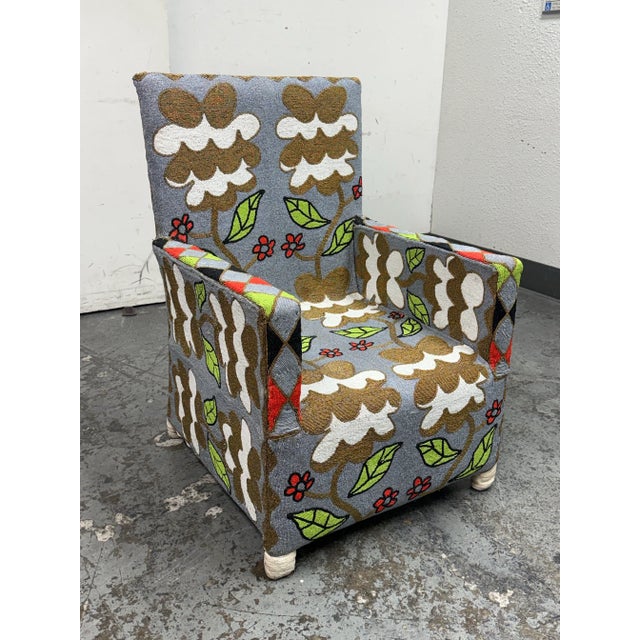 African Yoruba Design Nigerian African Beaded Chair For Sale - Image 3 of 12