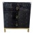 Chic Home Arezzo Black 3-Drawer Dresser/Nightstand With Gold Accents and Modern Legs, Attributed For Sale