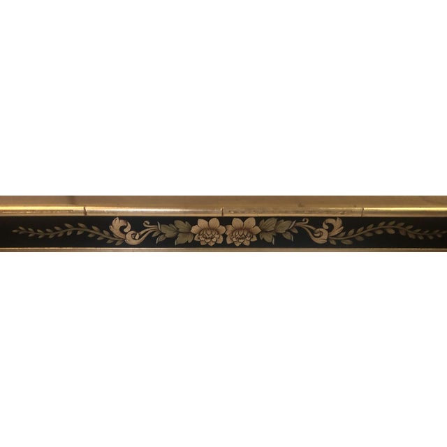 Chinoiserie Vintage La Barge Chinoiserie-Style Black and Gold Mantel Mirror For Sale - Image 3 of 8