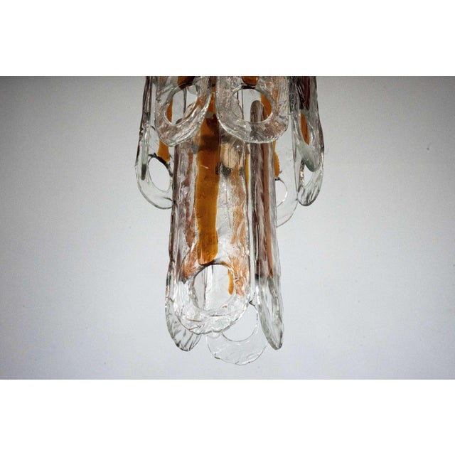 AVMazzega Vintage Italian Murano Glass Occhio Chandelier from Mazzega, Italy, 1970s For Sale - Image 4 of 18
