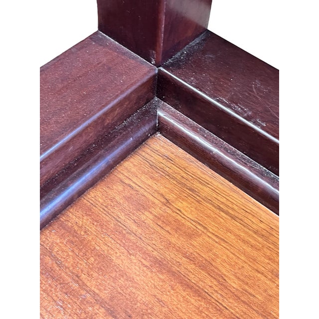 1980s Pair of Custom Made Solid Wood Inlaid Accent End Tables. For Sale - Image 11 of 12