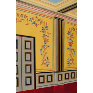 Antique 1929 Art Deco Interior Pochoir Print For Sale