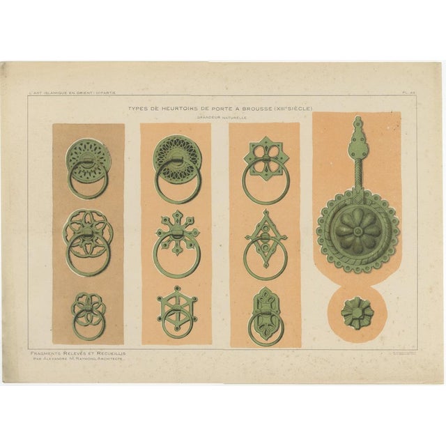 Alexandre M. Raymond, Antique Ottoman Door Knocker Designs, Bursa, 1924, Paper For Sale - Image 3 of 12