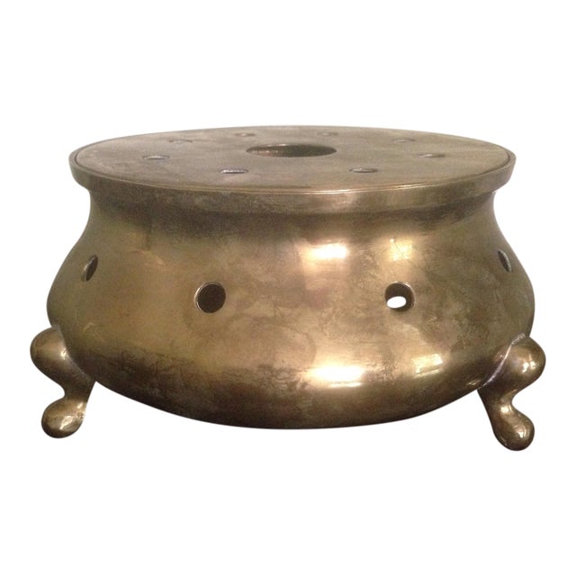 Vintage Brass Flower Frog Floral Bowl Chairish