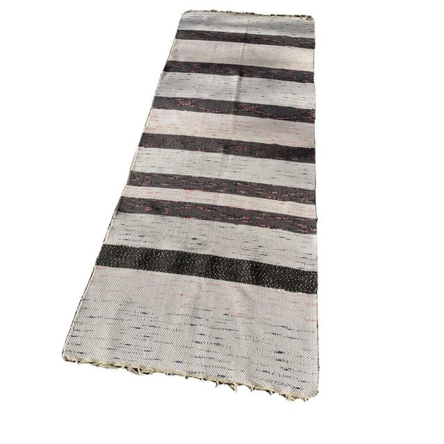 Turkish Kilim Flatweave Runner For Sale - Image 7 of 11