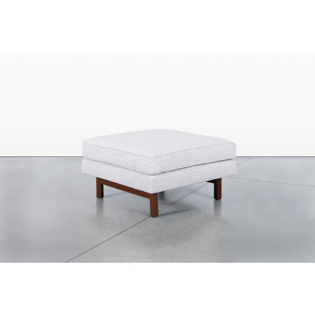 Mid-Century Walnut Sectional Sofa W/ Ottoman by Edward Wormley for Dunbar For Sale - Image 13 of 14