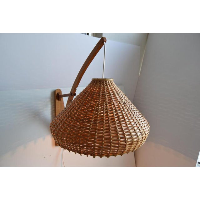 Adjustable Wooden Wall Lamp attributed to Pokrok Žilina, Czechoslovakia, 1960s For Sale - Image 14 of 18