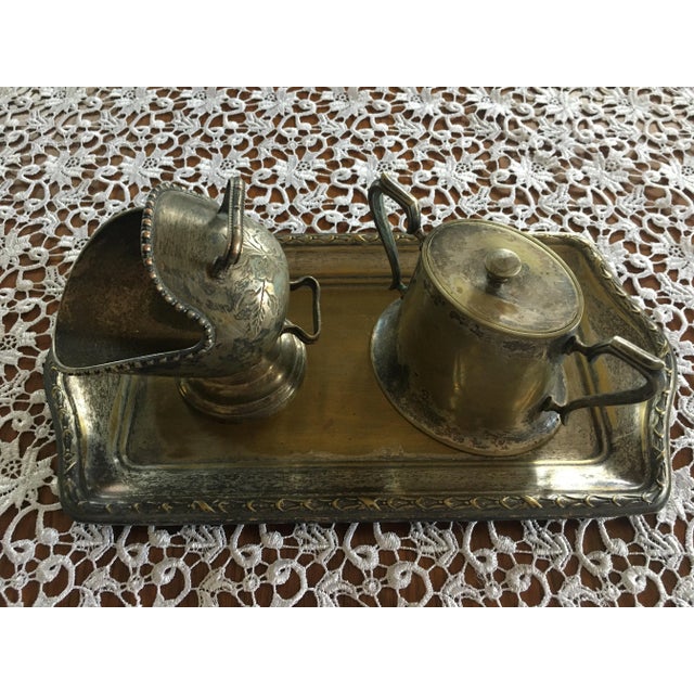 Silver-Plated Brass Sugar Bowls & Tray, 1960s, Set of 3 For Sale - Image 11 of 17